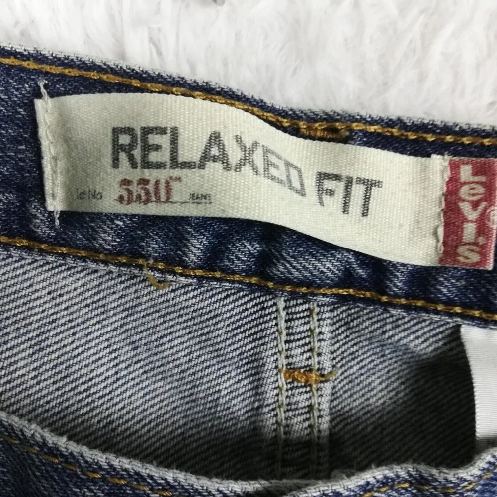Levis Mens Jeans 550 Relaxed‎ Fit Straight Blue Denim Medium Wash 36x30